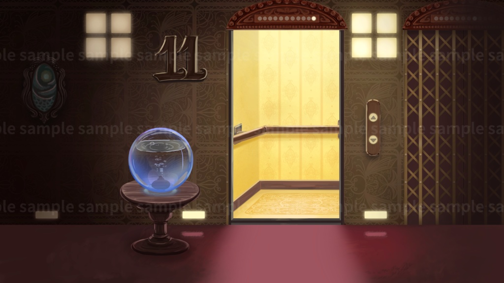 【配信背景】11階エレベーター前【静止画版】