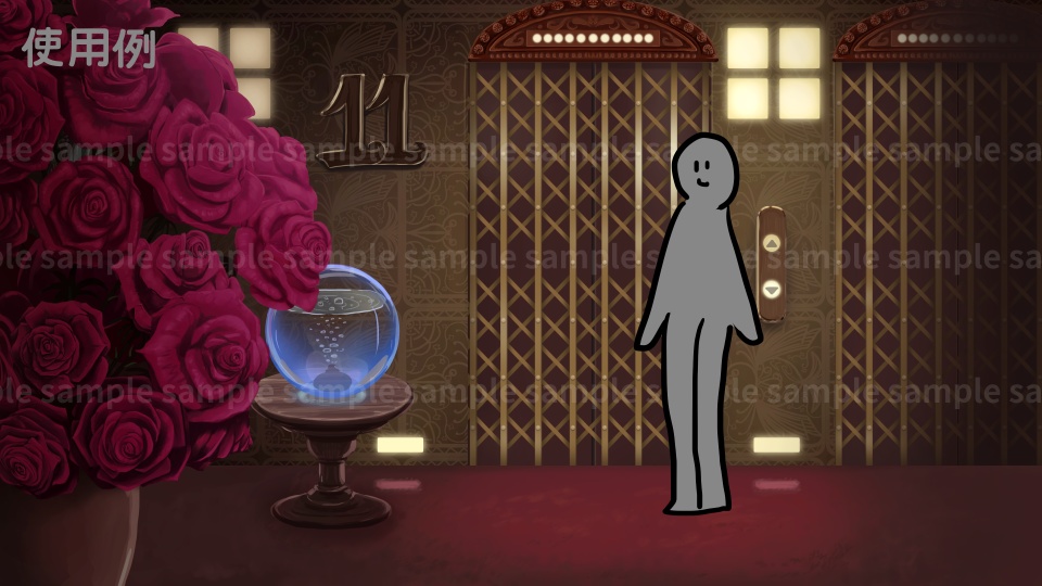 【配信背景】11階エレベーター前【静止画版】