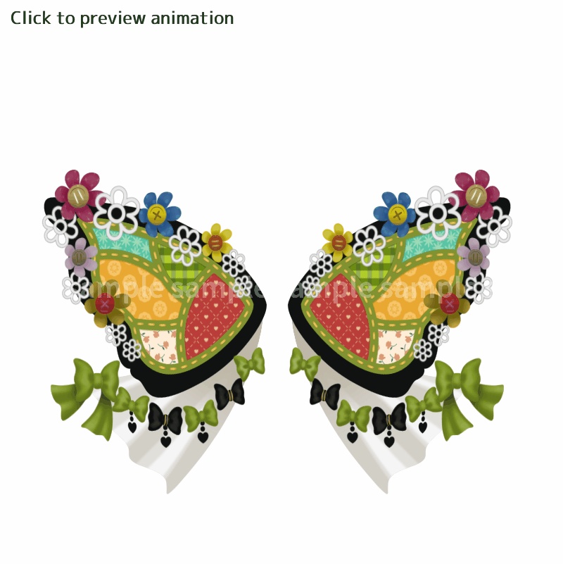 【Live2D Item】布の蝶の羽根 cloth butterfly【VTS】