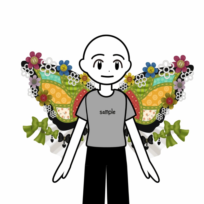 【Live2D Item】布の蝶の羽根 cloth butterfly【VTS】