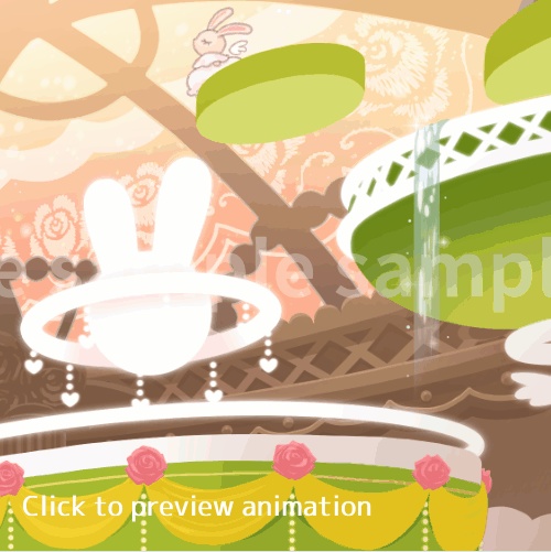 【動く背景 Animated background】天使うさぎのベッドルーム Angel Bunny's Bedroom【Live2D item/MP4/JPG&PNG】