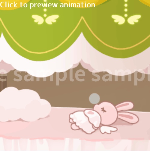 【動く背景 Animated background】天使うさぎのベッドルーム Angel Bunny's Bedroom【Live2D item/MP4/JPG&PNG】