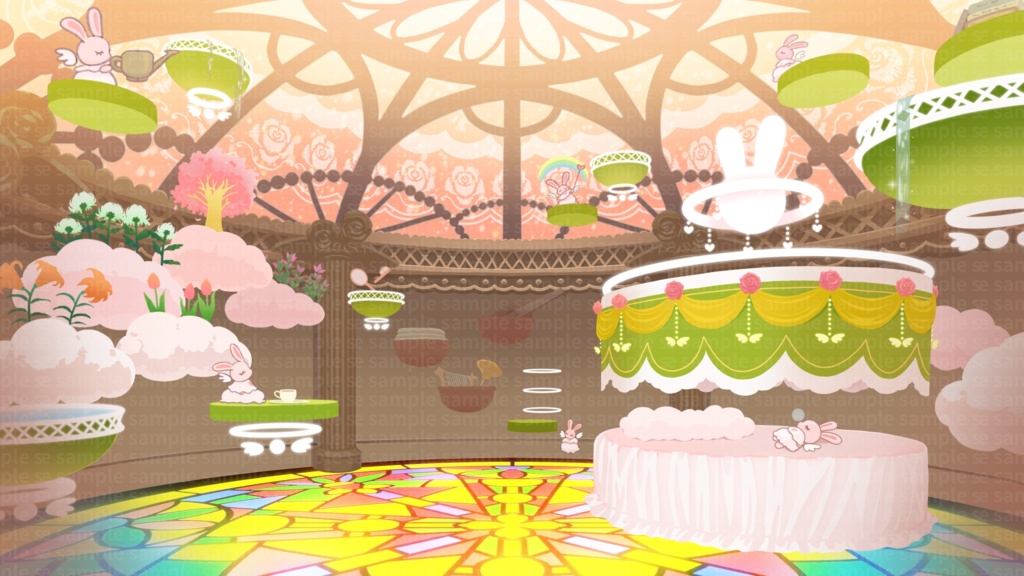 【動く背景 Animated background】天使うさぎのベッドルーム Angel Bunny's Bedroom【Live2D item/MP4/JPG&PNG】