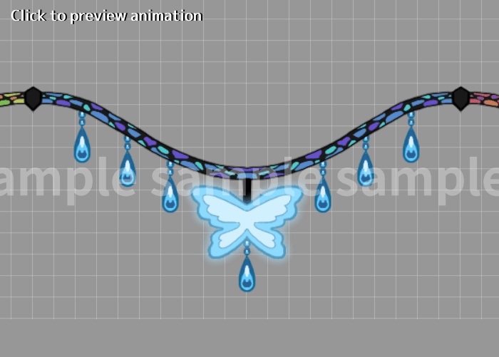 【APNG・無料版あり】蝶の釣り下げライト【色違いセット・ループ素材・横並び可能】