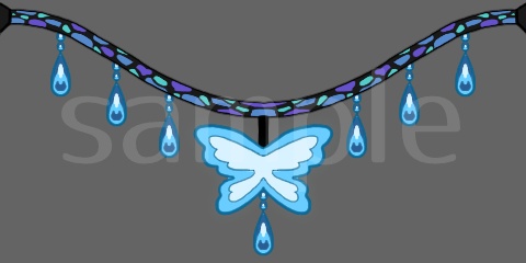 【APNG・無料版あり】蝶の釣り下げライト【色違いセット・ループ素材・横並び可能】