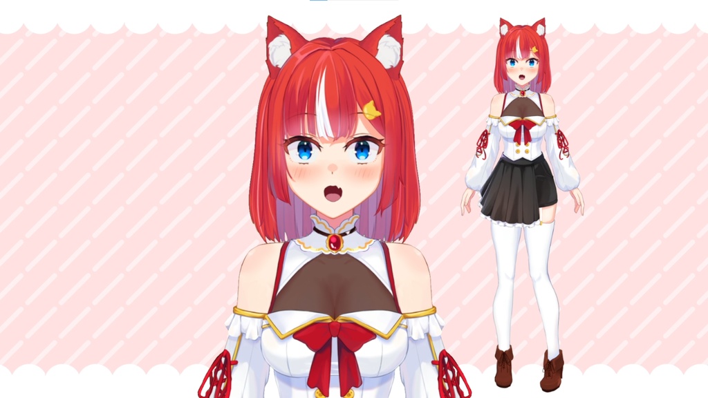 【汎用モデル】赤ねこちゃん