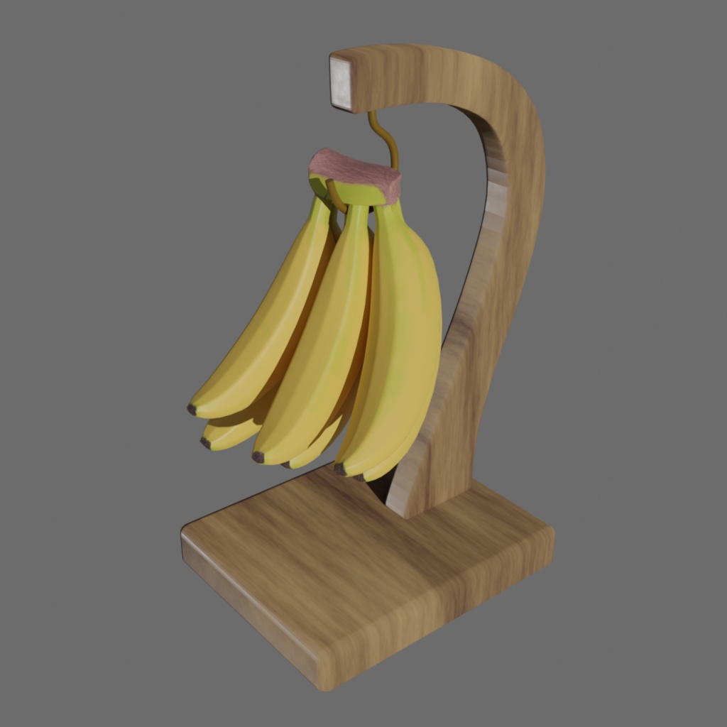 バナナスタンド(バナナ付き)【3Dモデル】