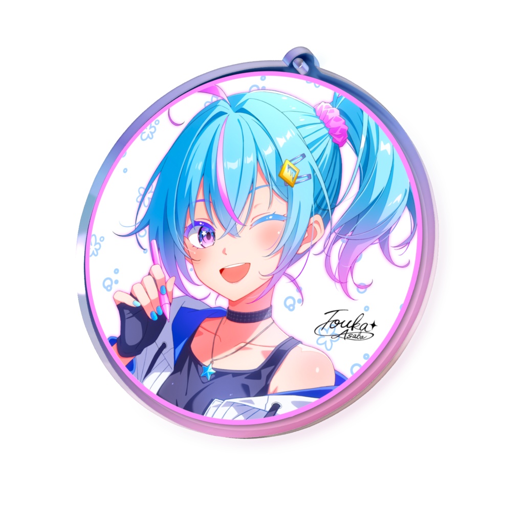 あさばちゃんオーロラアクリルキーホルダー