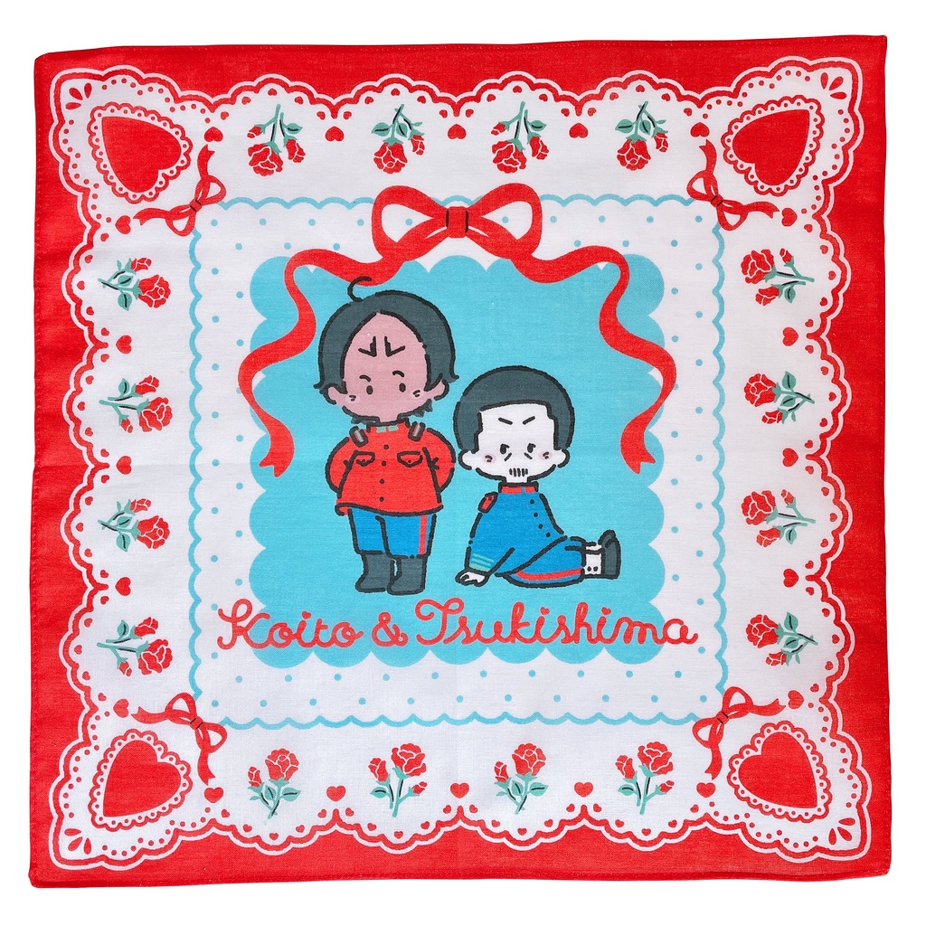 レトロヴィンテージ風 鯉&月ハンカチーフ