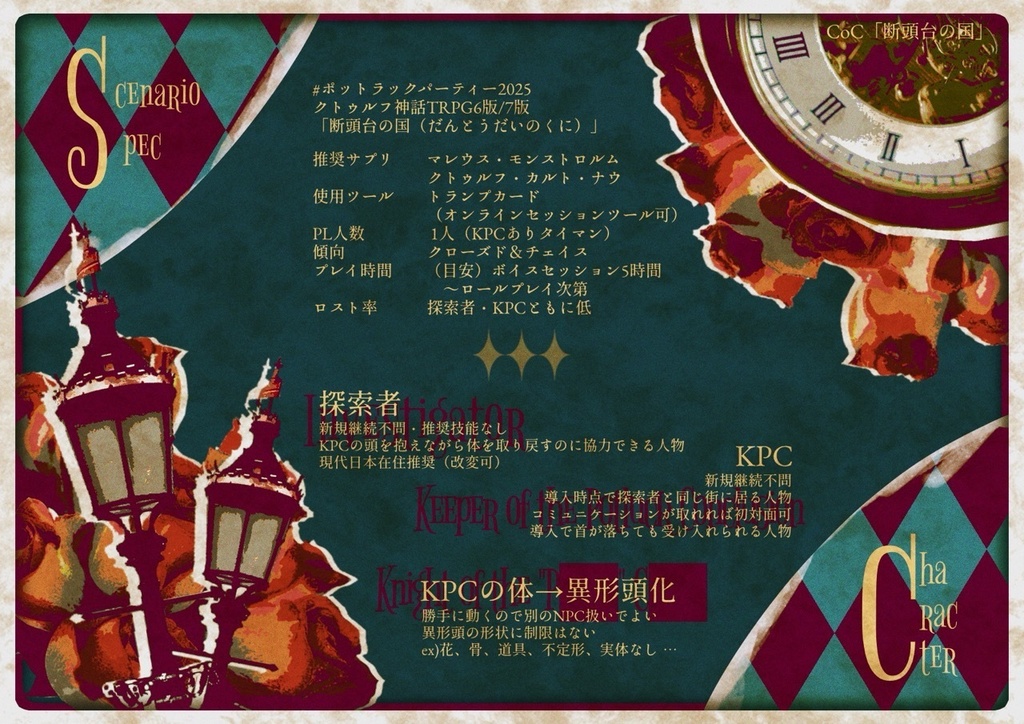 【CoCシナリオ】断頭台の国 SPLL:E191116