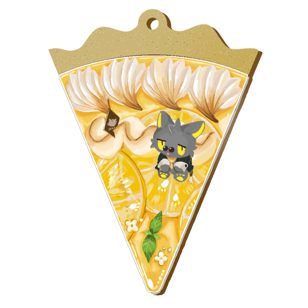 ねこねこリーレモンタルトキーホルダー