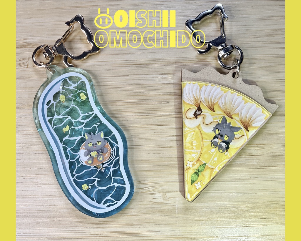 ねこねこリー水面アクリルキーホルダー