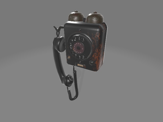 ベル付き レトロ壁掛け電話