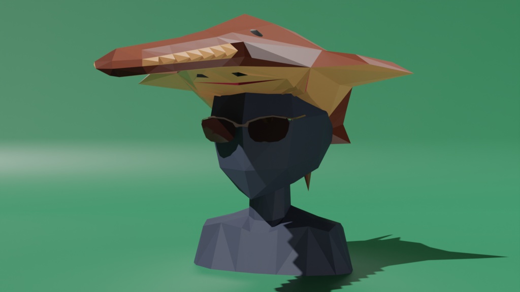【卓上さめシリーズ】のこぎりえい ローポリ3Dモデル