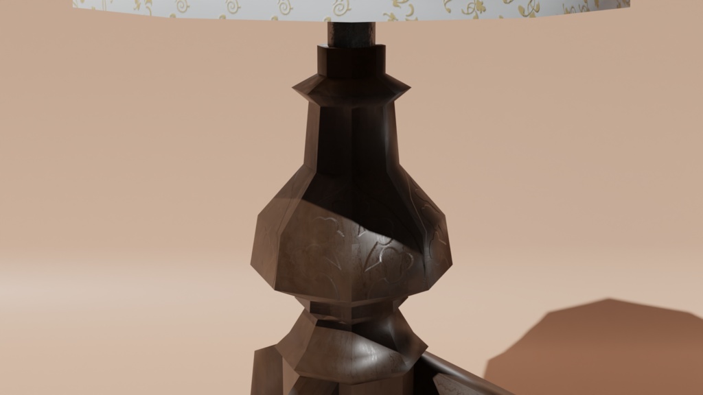 アンティーク スツール 3Dローポリモデル