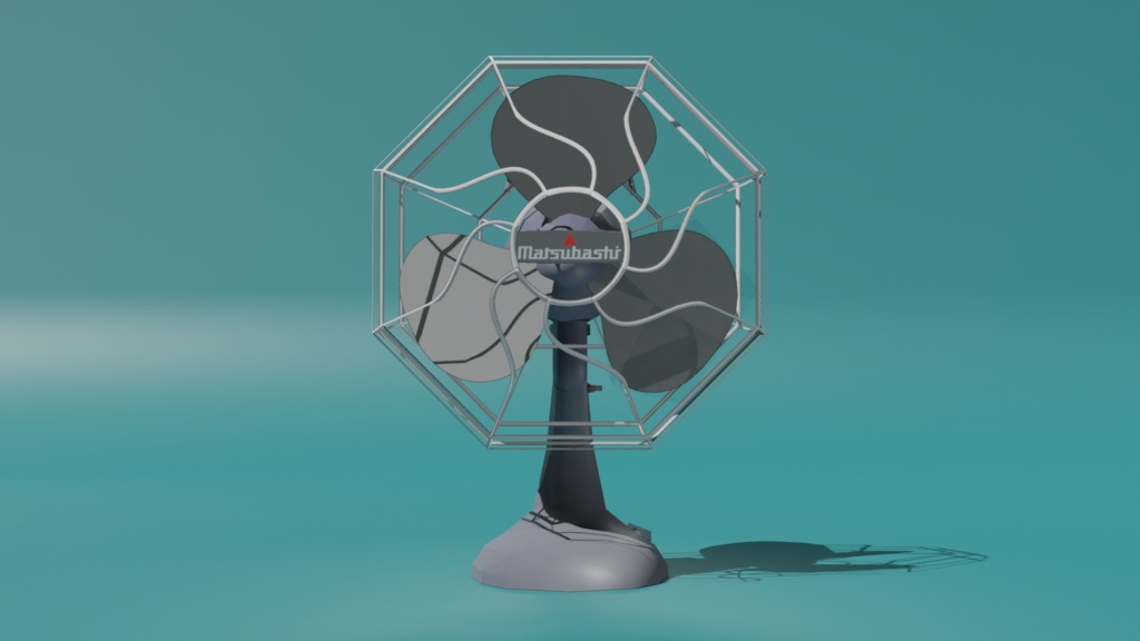 レトロ 扇風機 ローポリ3Dモデル