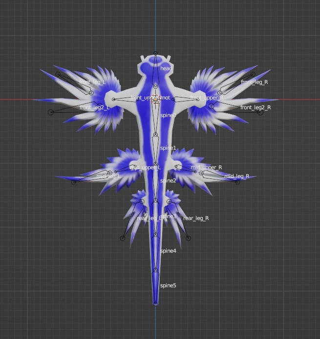 アオミノウミウシ 「ブルードラゴン」 3Dモデル