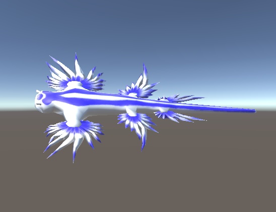 アオミノウミウシ 「ブルードラゴン」 3Dモデル