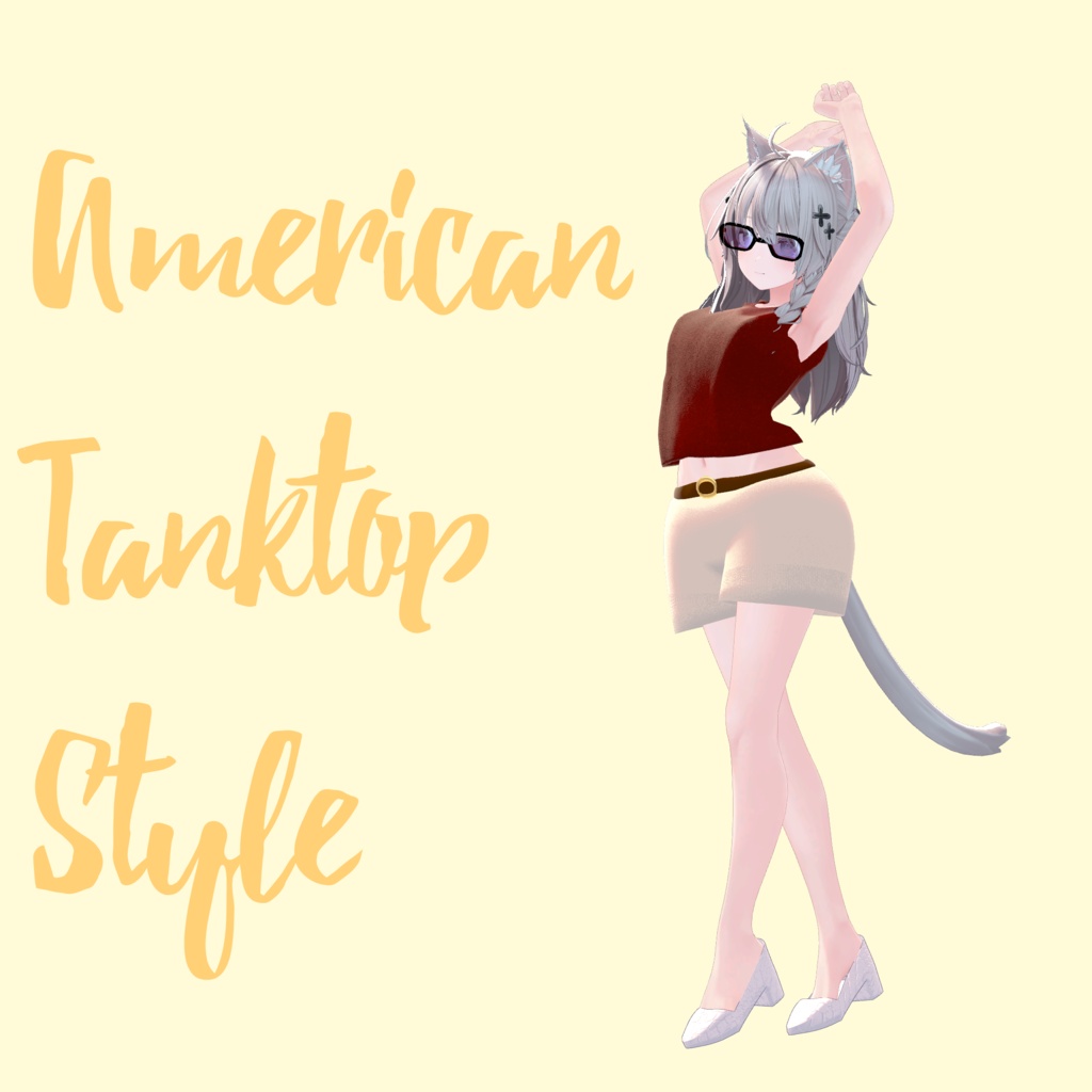 【無料】American Tank-top Style【３アバター対応衣装】