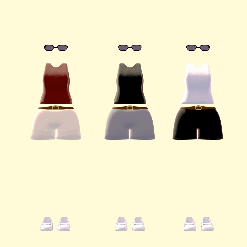 【無料】American Tank-top Style【3アバター対応衣装】