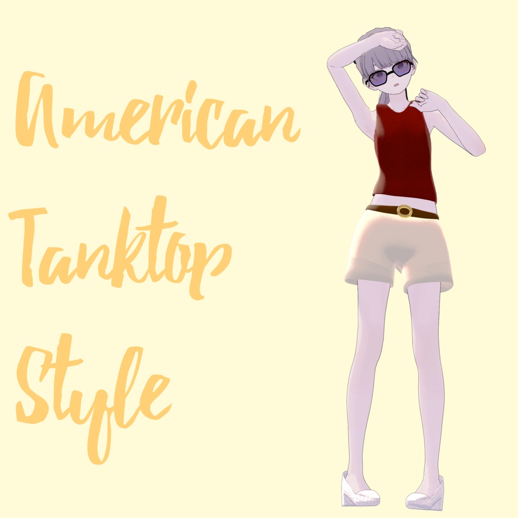 【無料】American Tank-top Style【3アバター対応衣装】