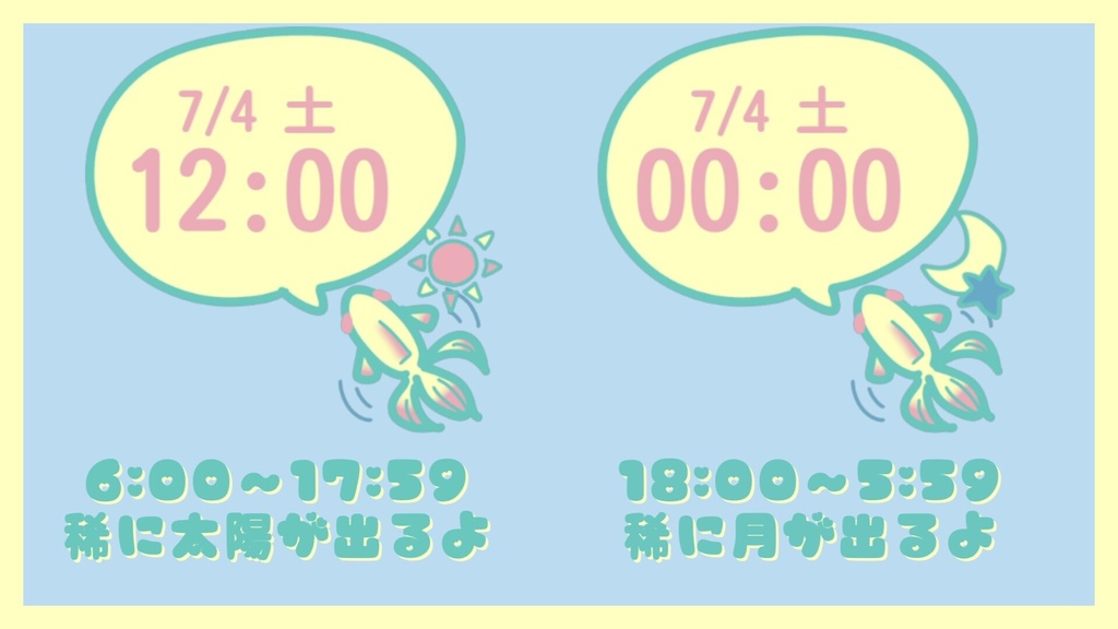 金魚さん時計