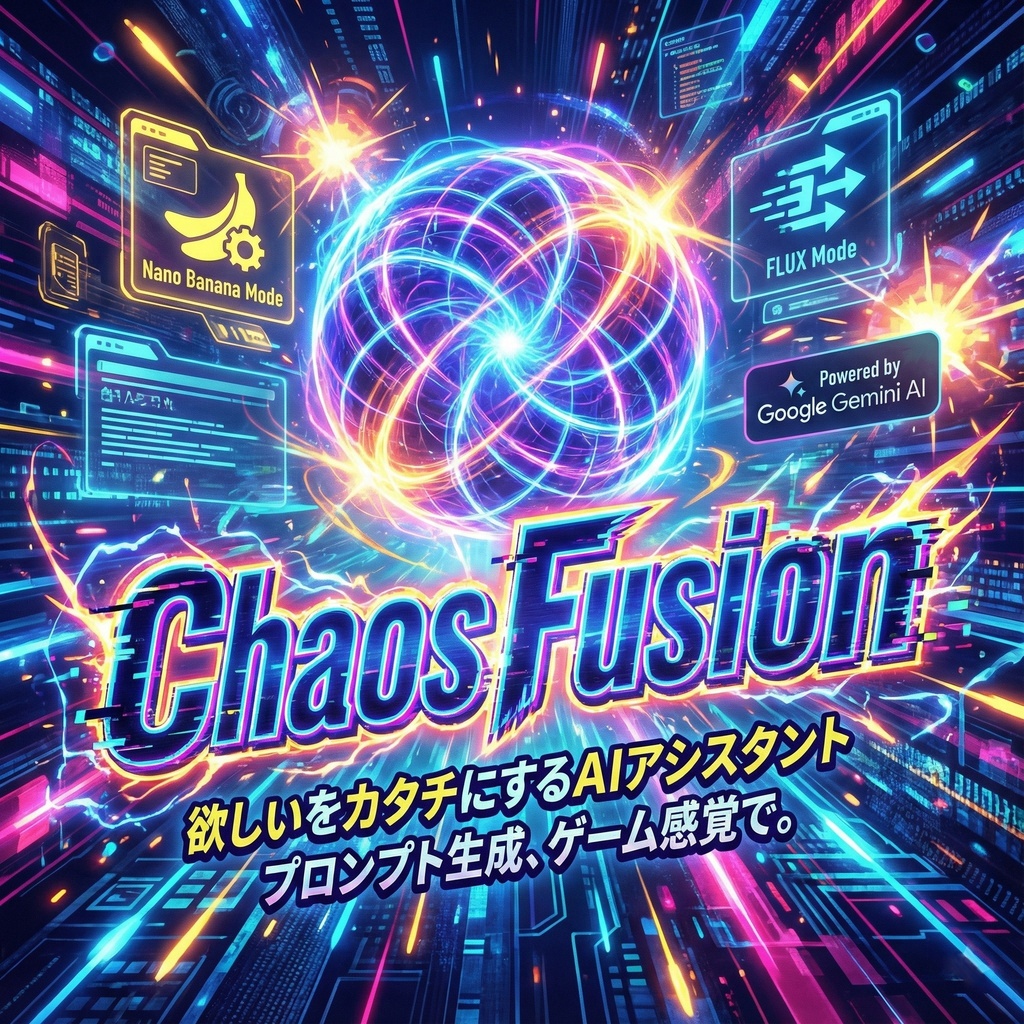 Chaos Fusion【Win/Mac対応】AI画像生成プロンプト無限ガチャツール