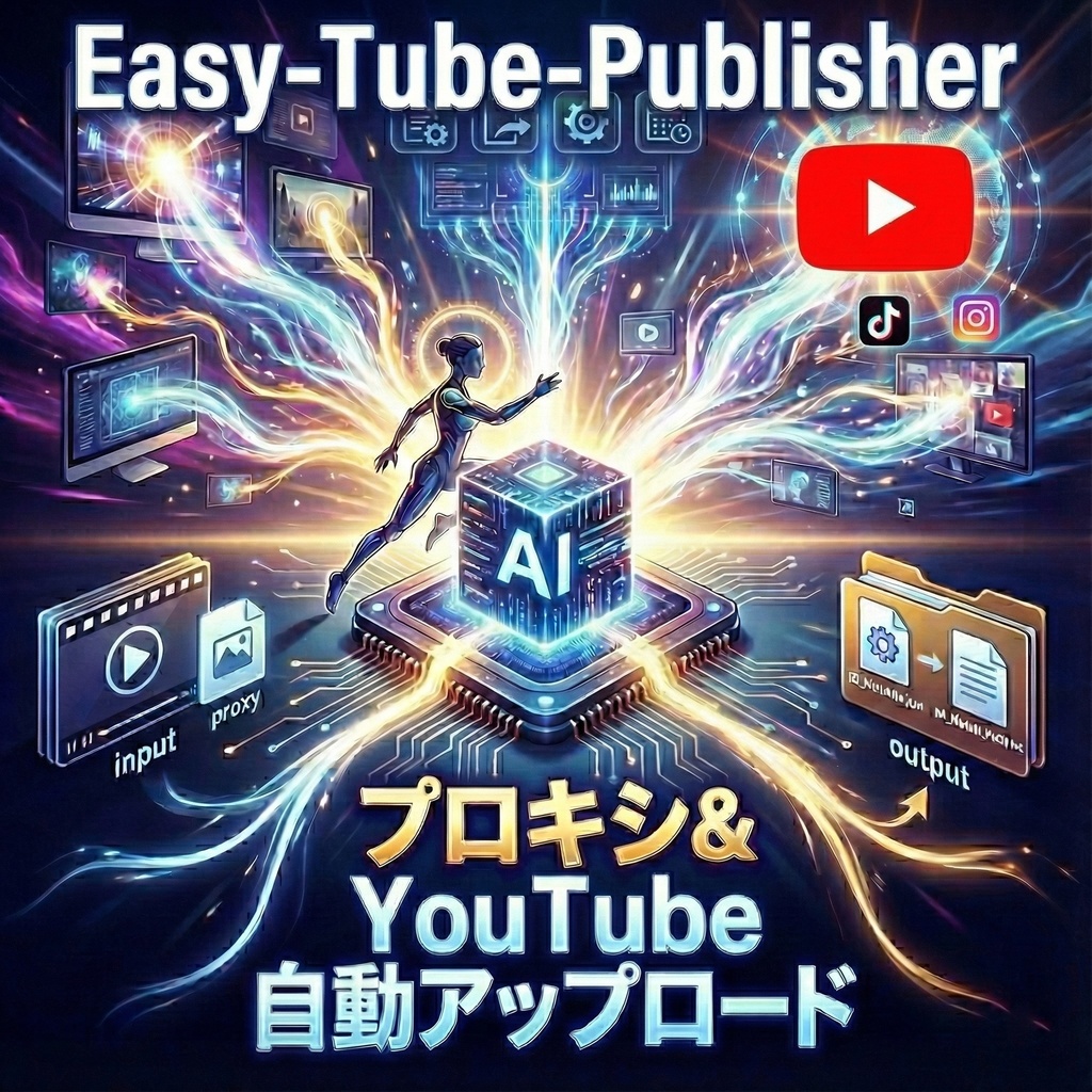 Easy-Tube-Publisher【Win/Mac対応】YouTube動画投稿＆SEO完全支援ツール (AIタイトル生成/予約投稿)