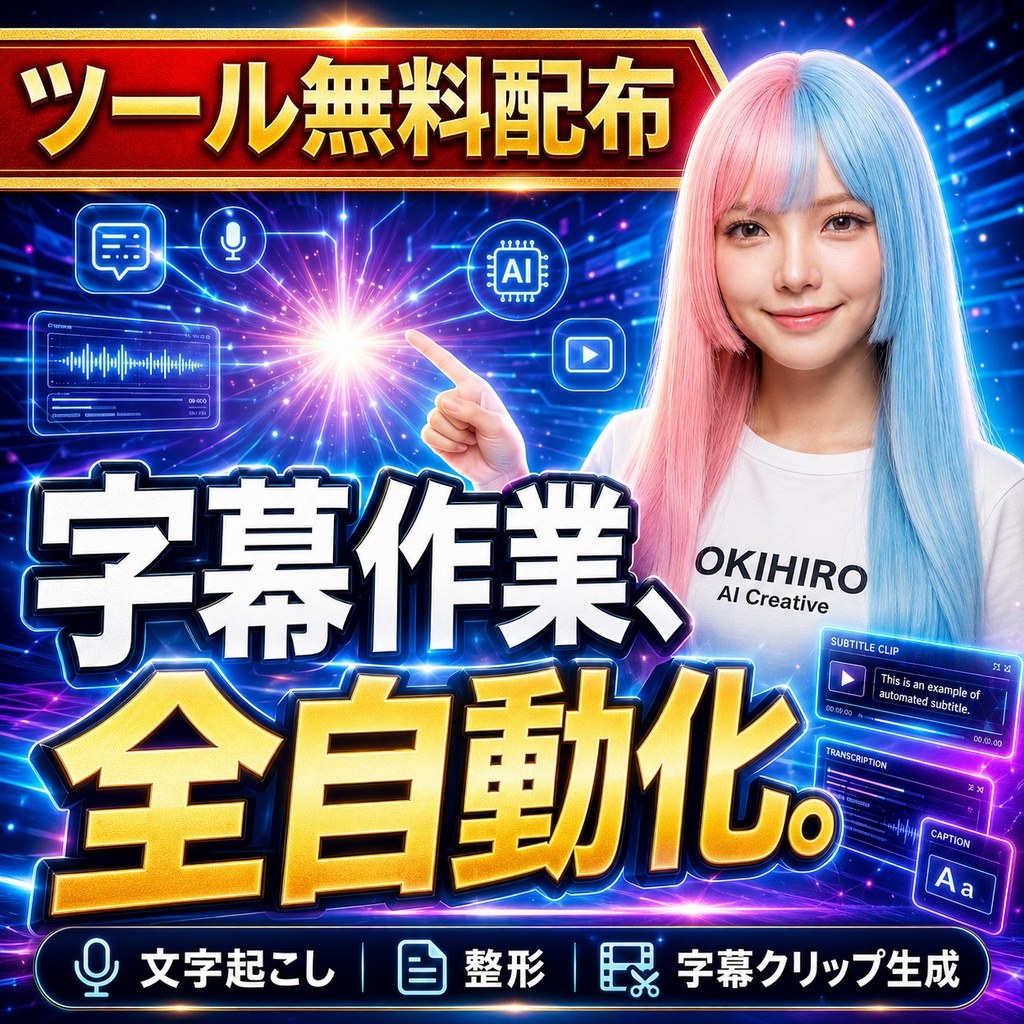 【無料】Solid-Transcribe【Win/Mac】AI文字起こし＆字幕動画生成ツール