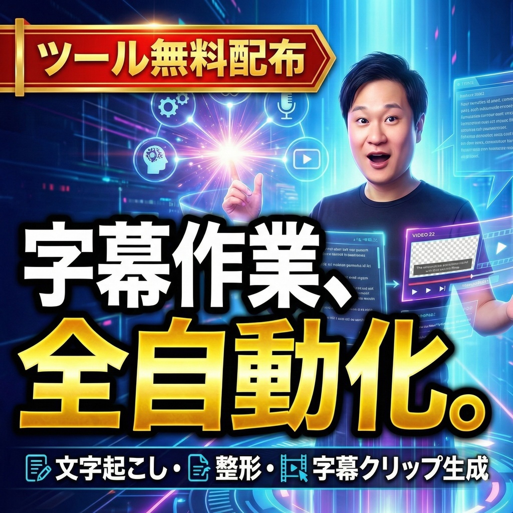 【無料】Solid-Transcribe【Win/Mac】AI文字起こし＆字幕動画全自動生成ツール (Whisper/Gemini)