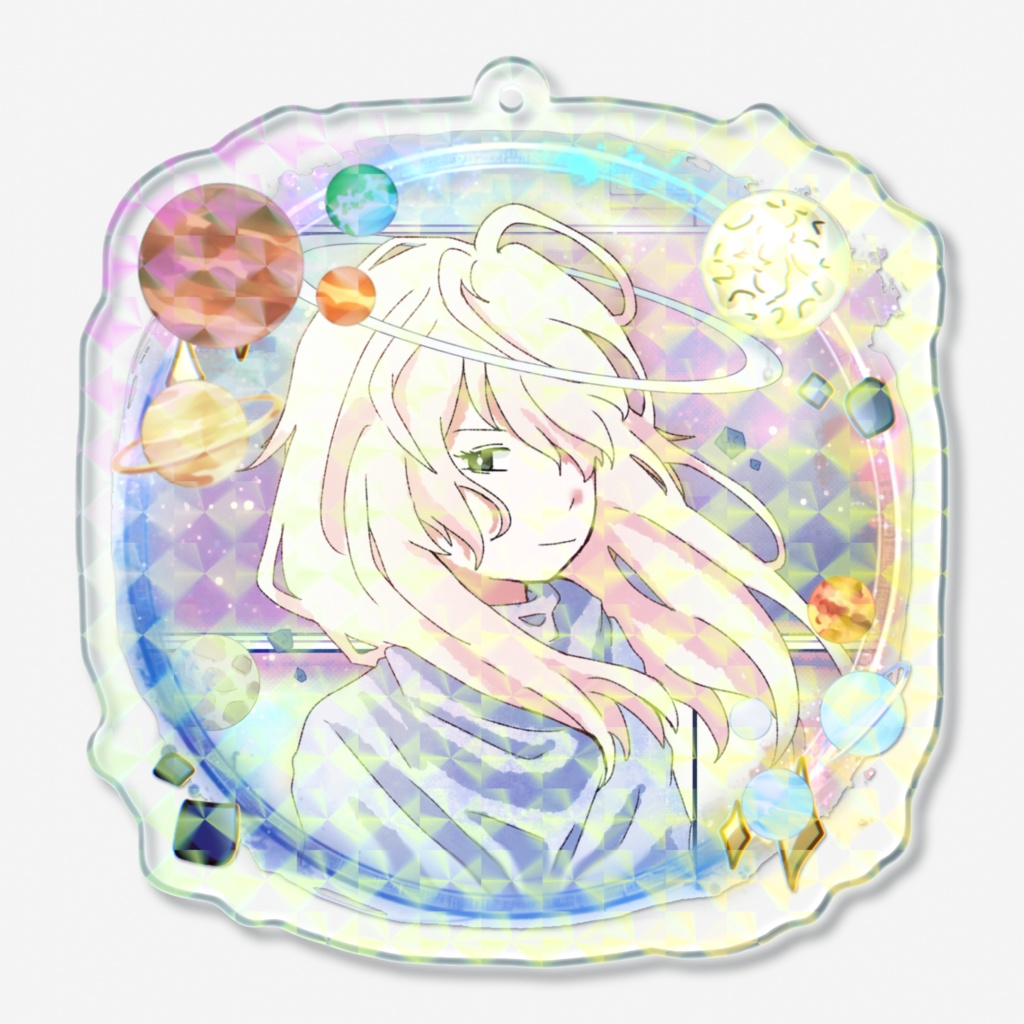惑星ちゃん-ホログラムアクリルキーホルダー