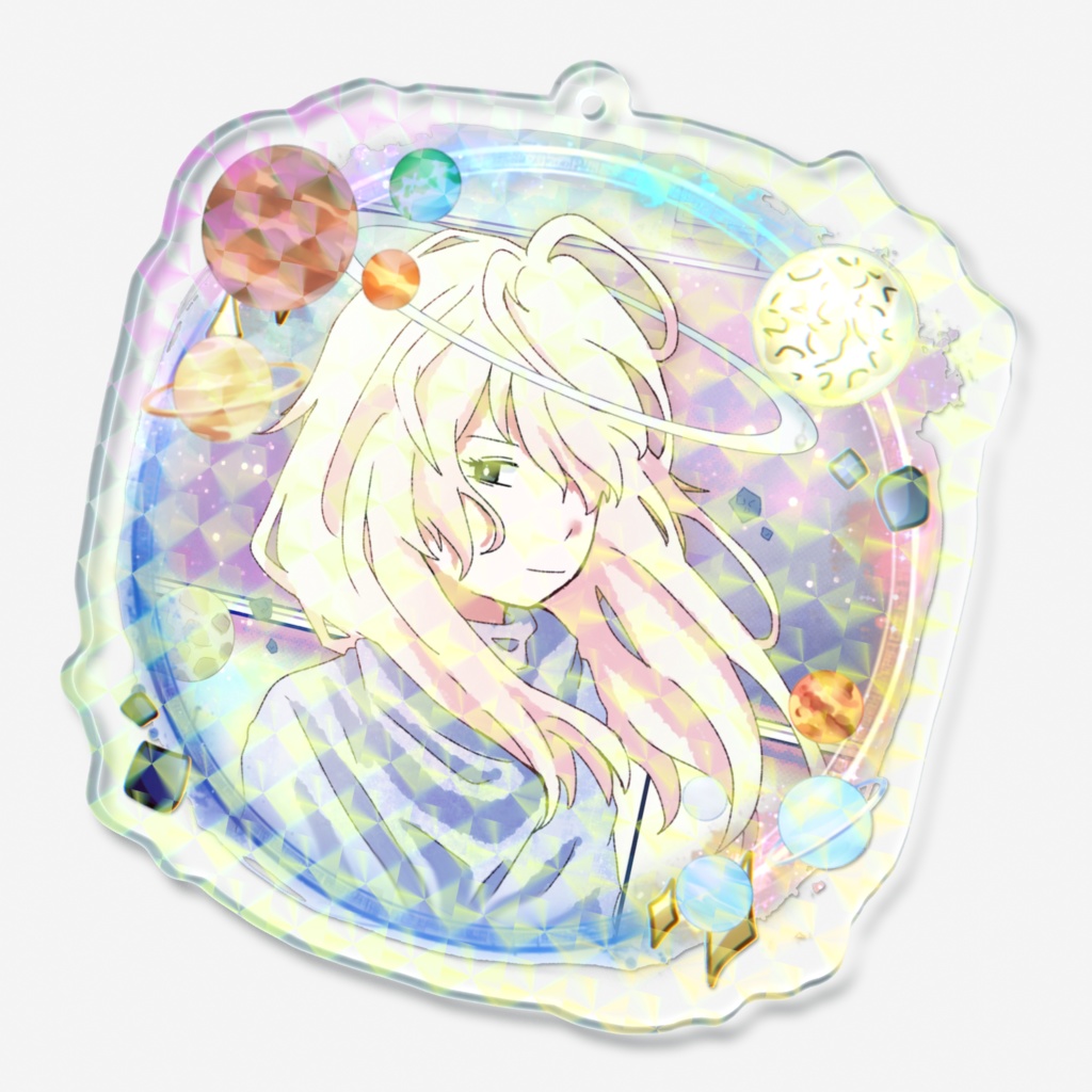 惑星ちゃん-ホログラムアクリルキーホルダー