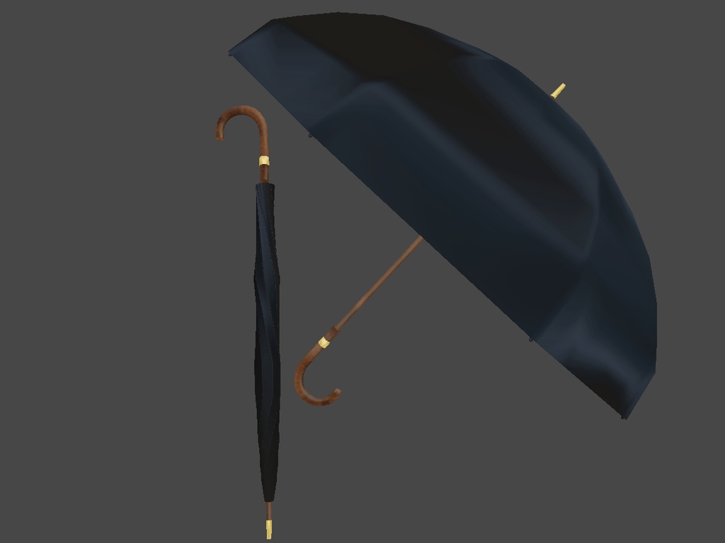 [VRChat向け] 黒い傘（アニメーション付き）