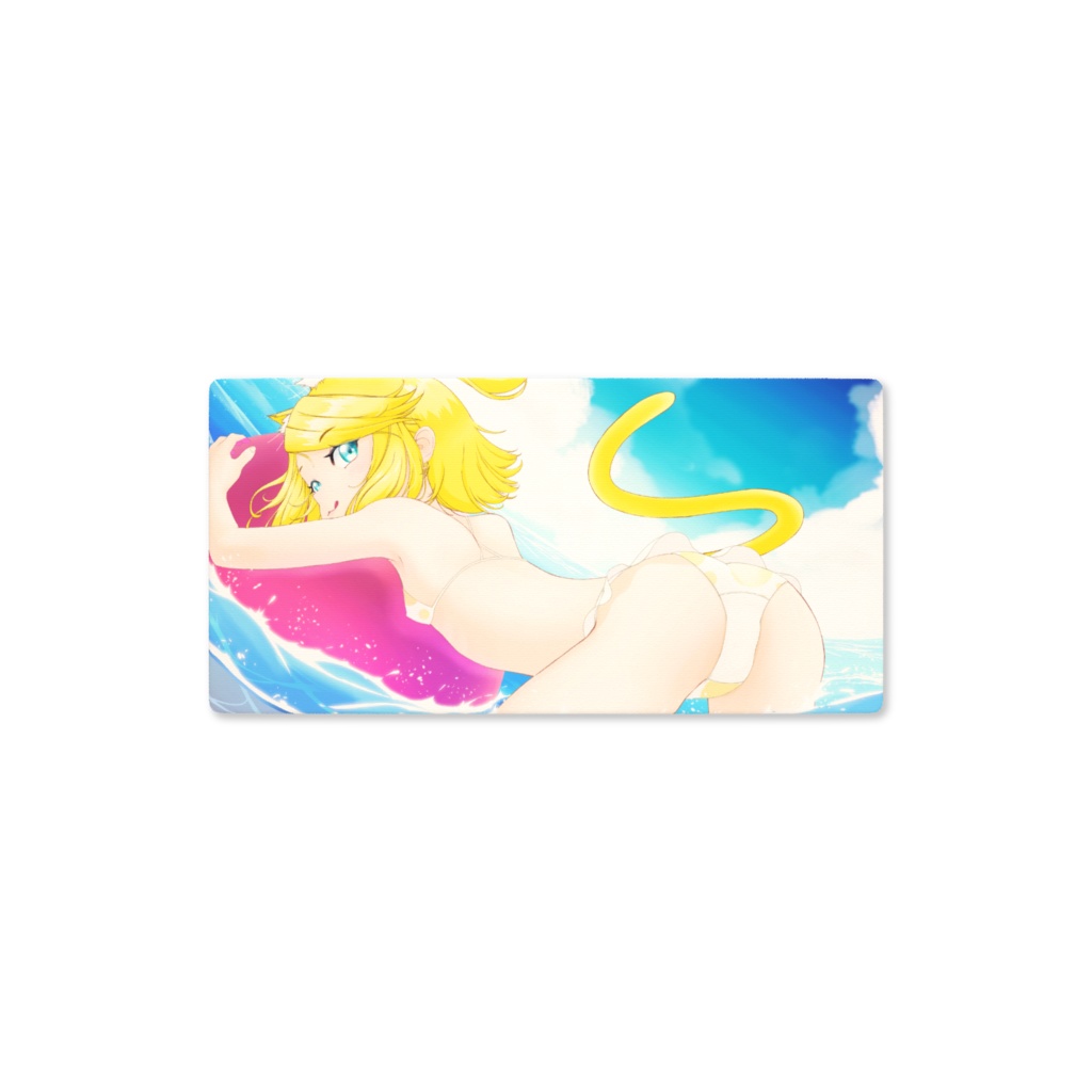 リンちゃんと浜辺でプレイマット