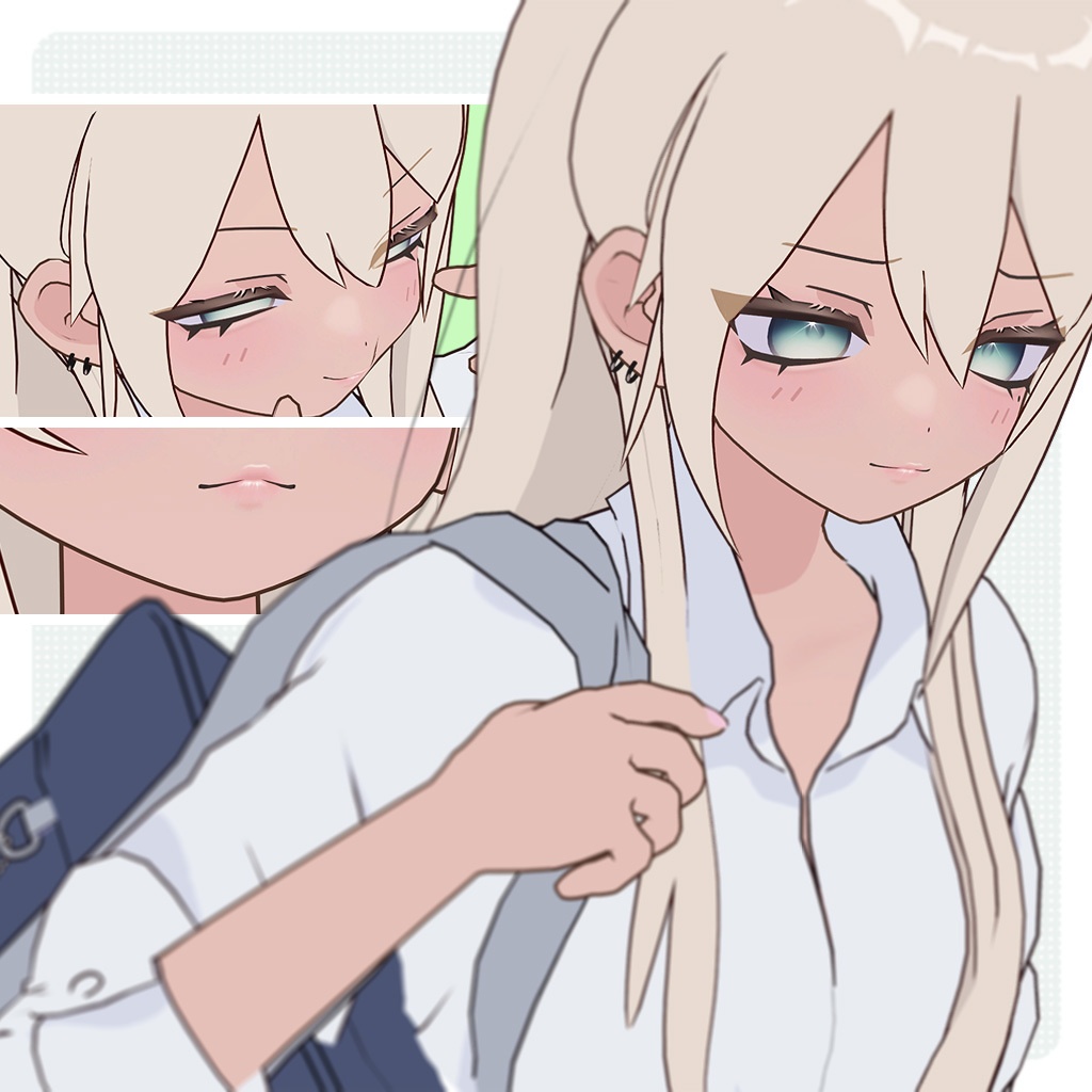 【凪夜 瑠璃・Nagiya Ruri】Eye & makeup texture