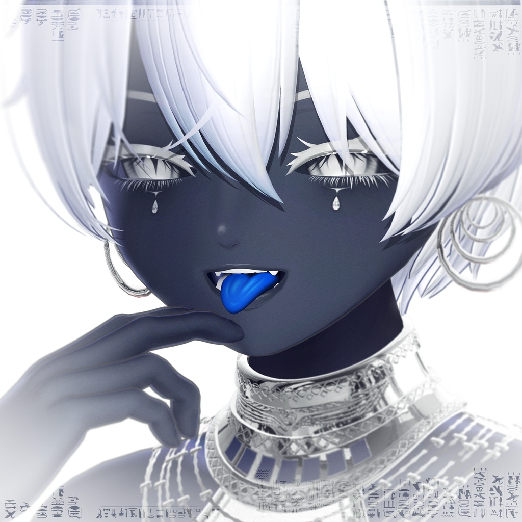 【キシャ・Kisha】Eye & tongue & makeup texture
