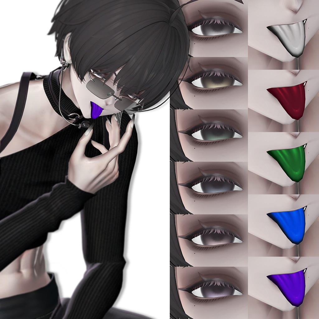 【アデノフォラ】Eye & tongue & makeup texture