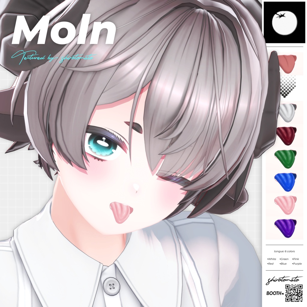 【4 Avatars 対応】 Tongue texture (6 Color)