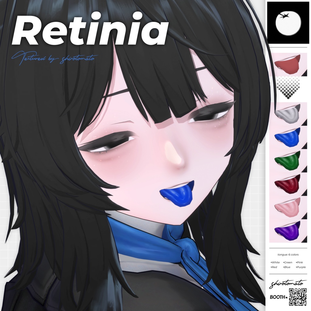 【4 Avatars 対応】 Tongue texture (6 Color)