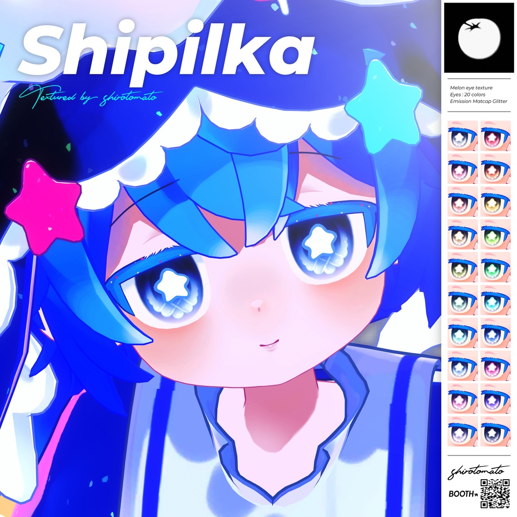【3 Avatars 対応】Melon eye texture