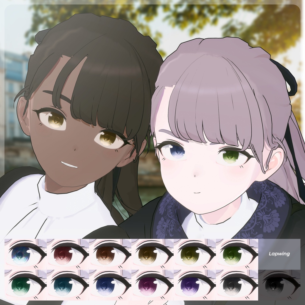 【6 Avatars 対応】Sunlit eye texture (12 Color+Odd eyes variation)
