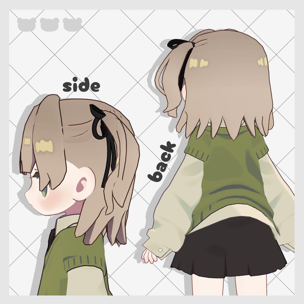 【キプフェル対応】🎀ゆるゆる サイドポニーテール🎀