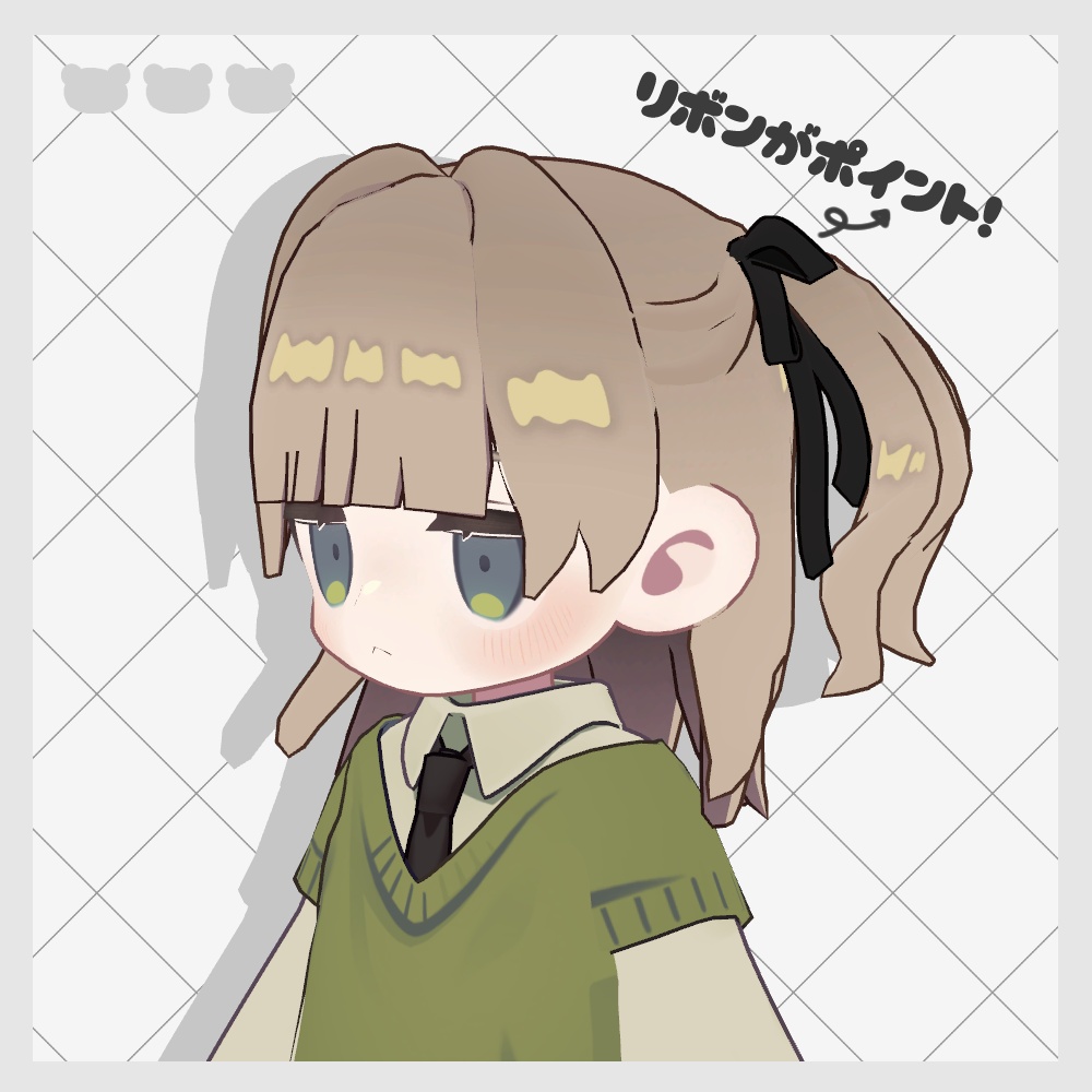 【キプフェル対応】🎀ゆるゆる サイドポニーテール🎀