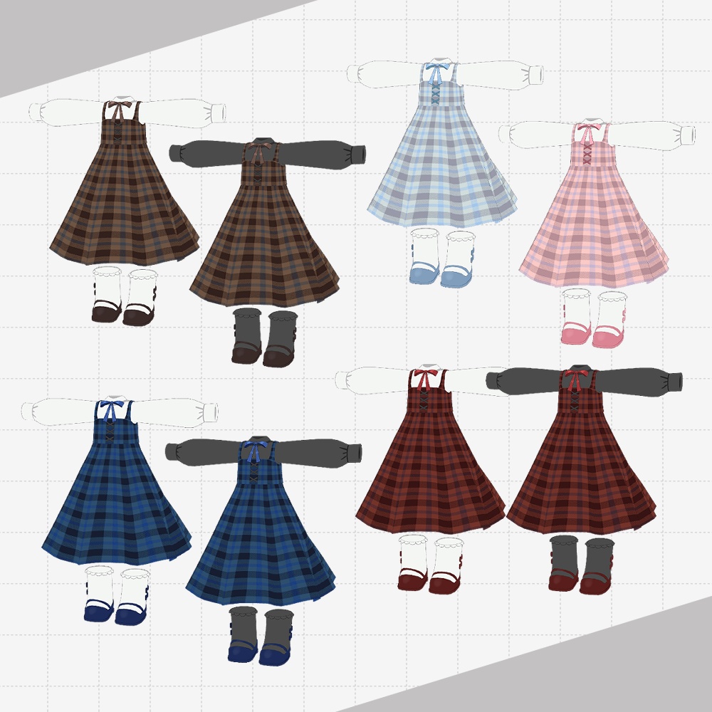 🍒SALE🍒【まめふれんず対応】 🎀CheckCherryRibbon🎀