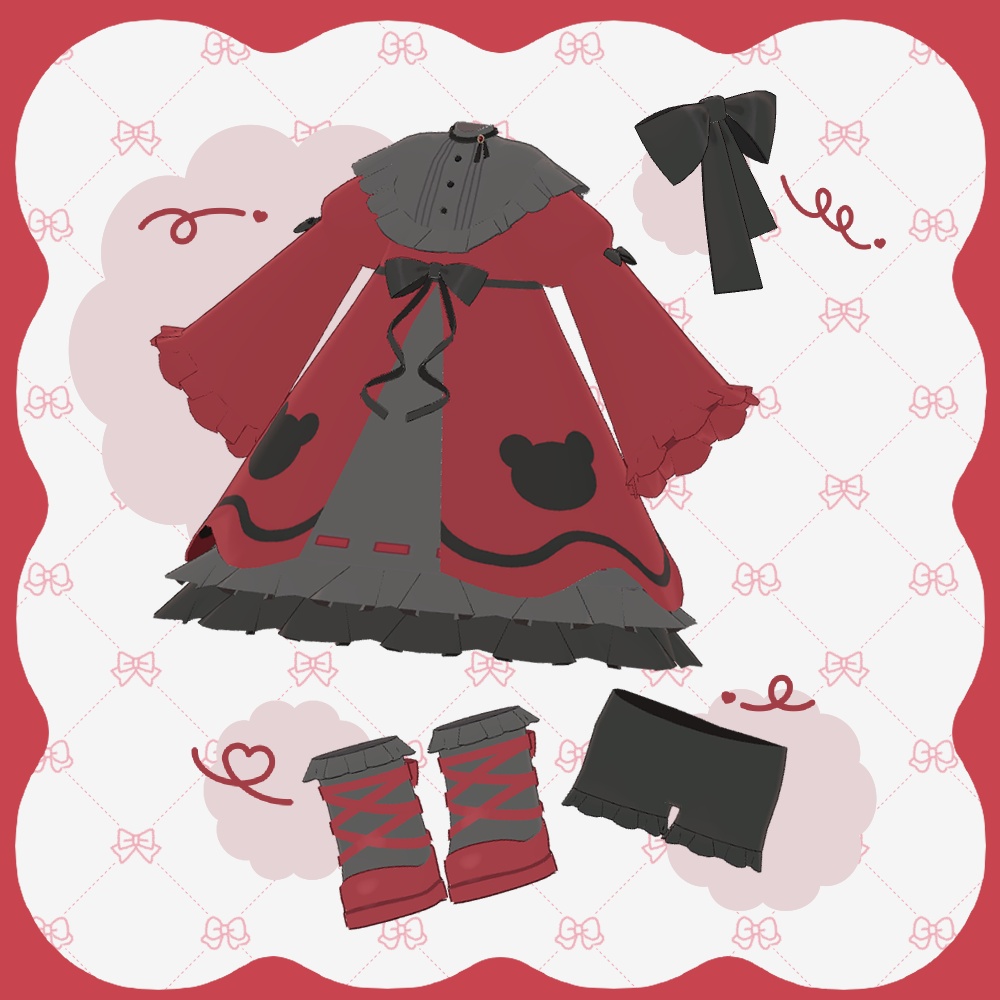 🎀SALE🎀【まめふれんず/ひかるん/リュミィ対応】🧸୨୧kuma teatime୨୧🧸