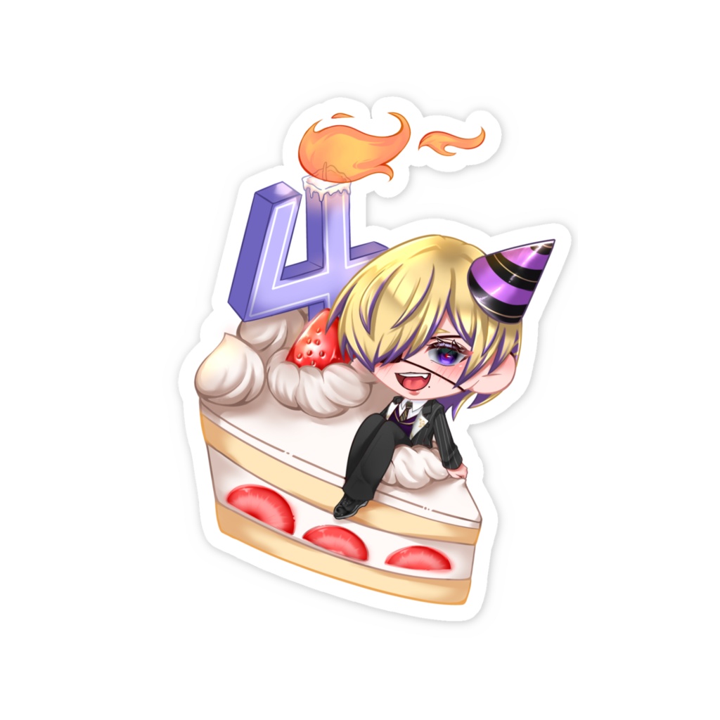 -流星群光-4周年記念ステッカー