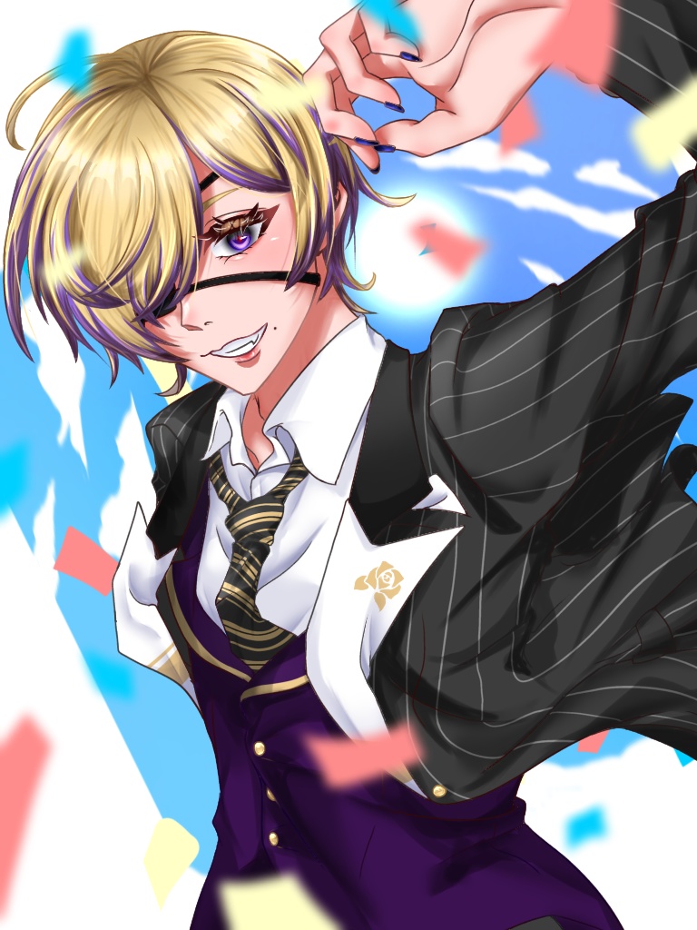 -流星群光-4周年記念イラスト缶バッジ