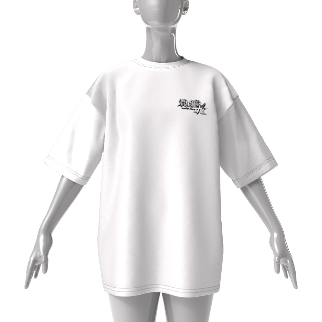 【流星群 光】カートゥーン風イラスト ビッグシルエットTシャツ