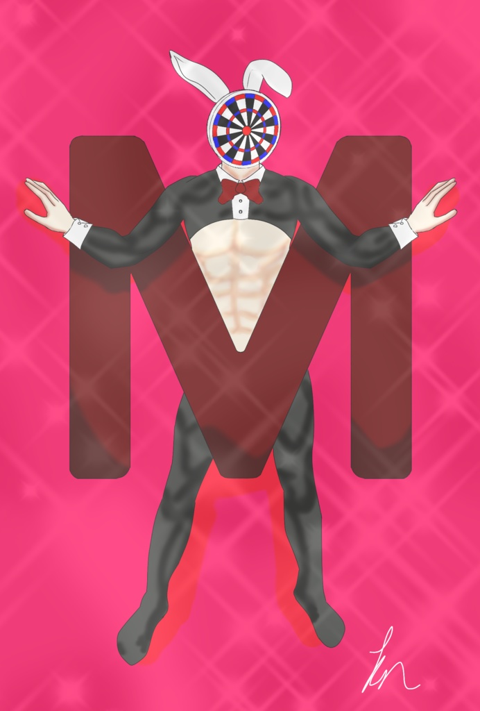 ポストカード　逆バニー矢嶋纏