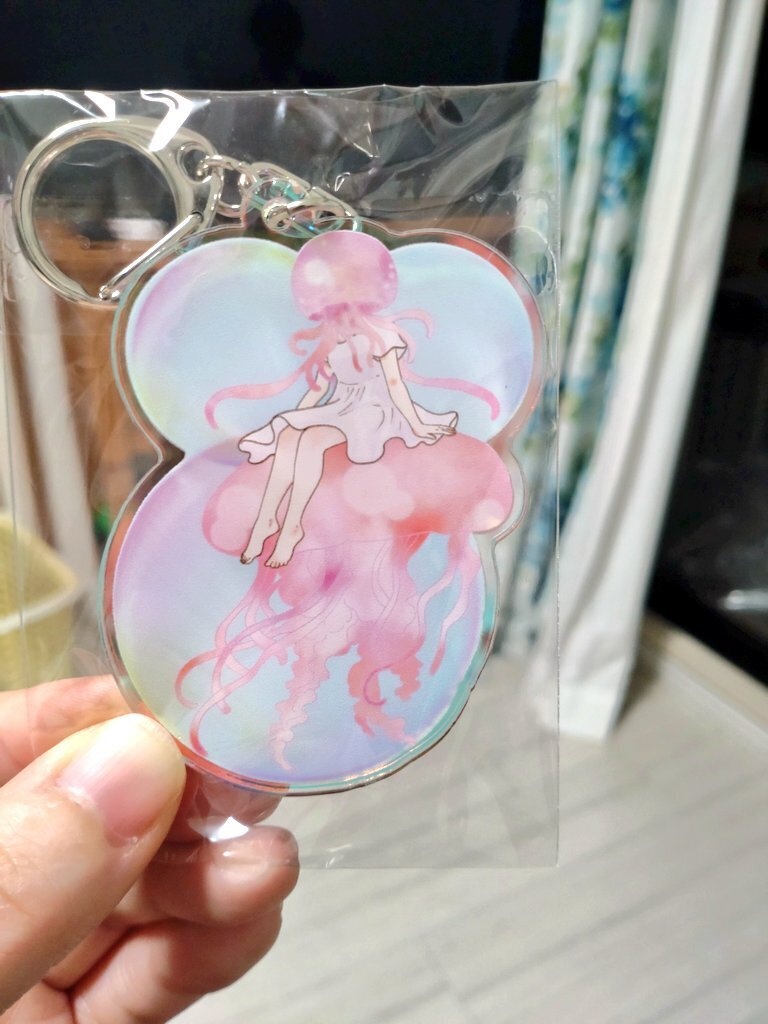 くらげ娘　オーロラアクリルキーホルダー